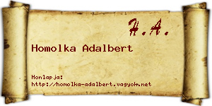 Homolka Adalbert névjegykártya